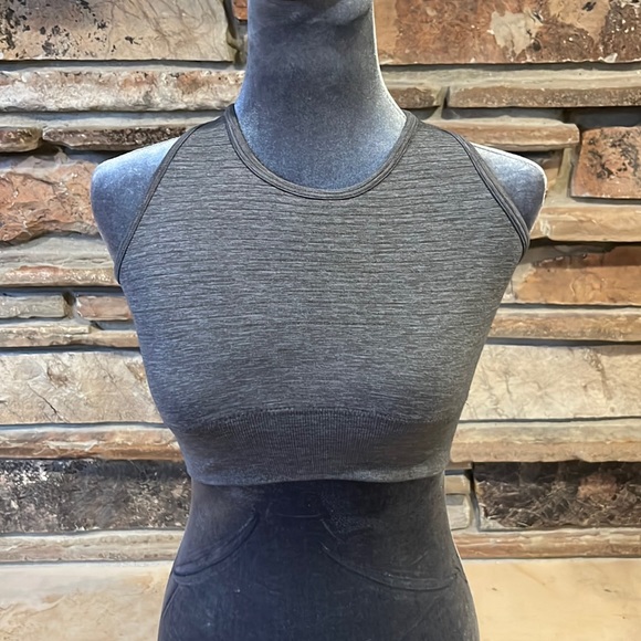 Alphalete Other - Alphalete Grey Criss Cross Back Sports Bra